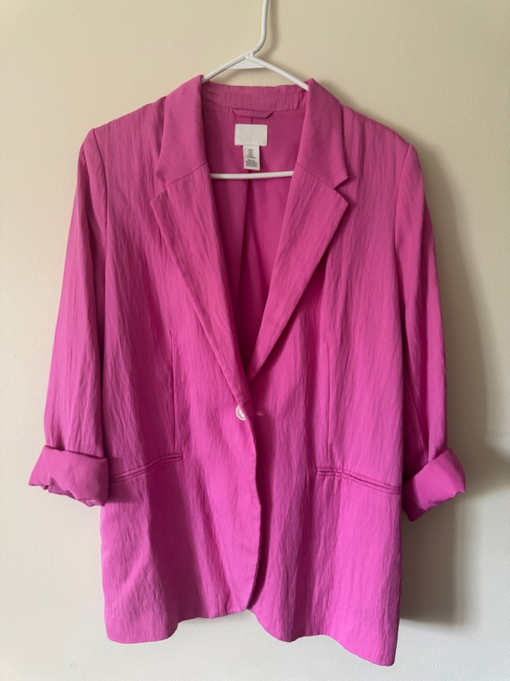 H&M Pink Women's Blazer Jacket NWOT